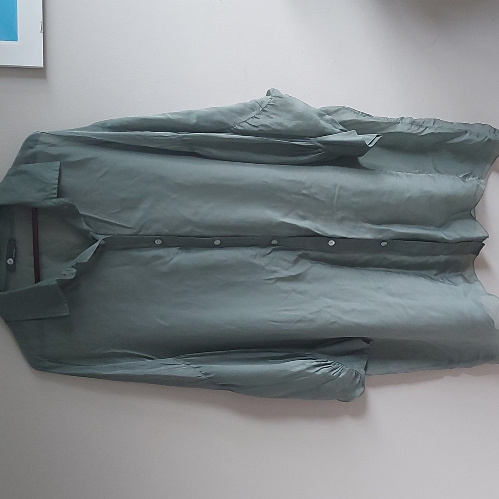 M Made in Italy Silk Shirt Overall - L